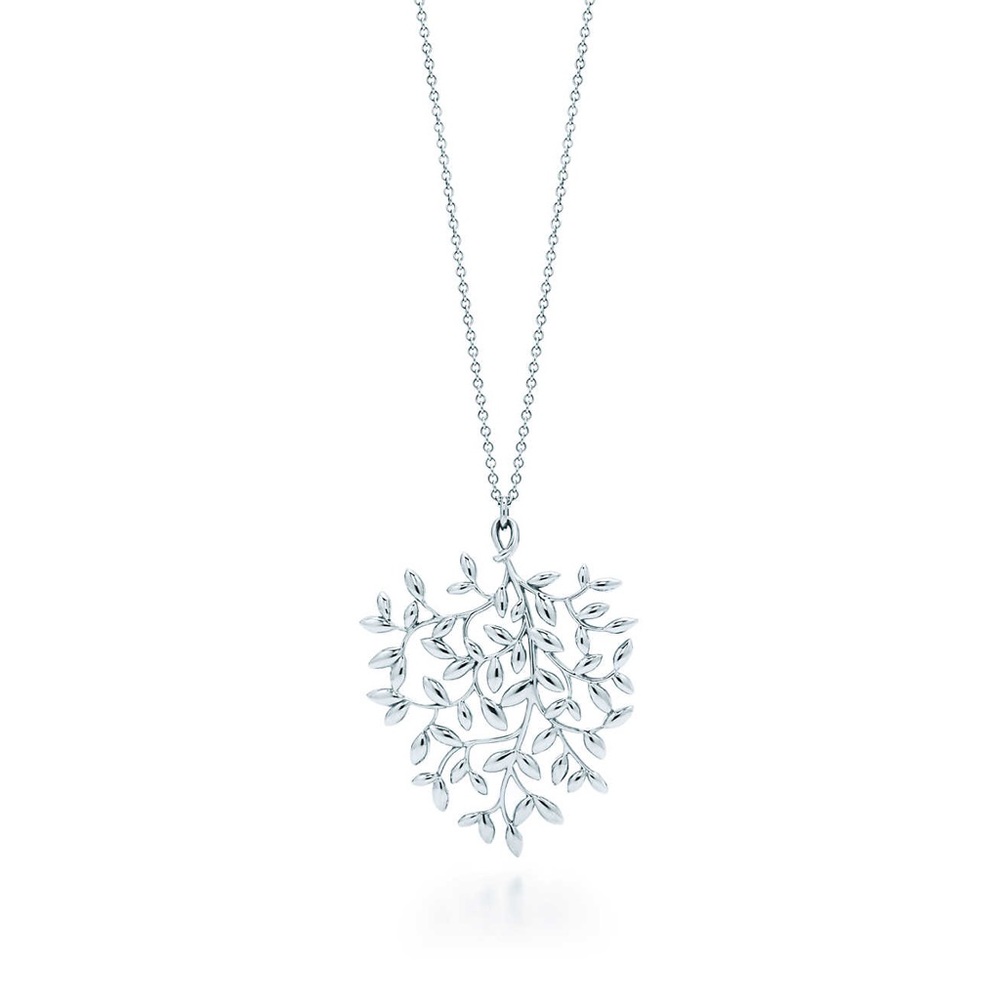 Tiffany olive leaf pendant